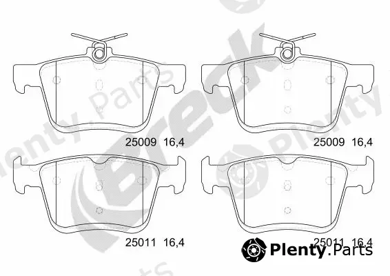 Breck 250090070400 — Brake Pad Set, disc brake