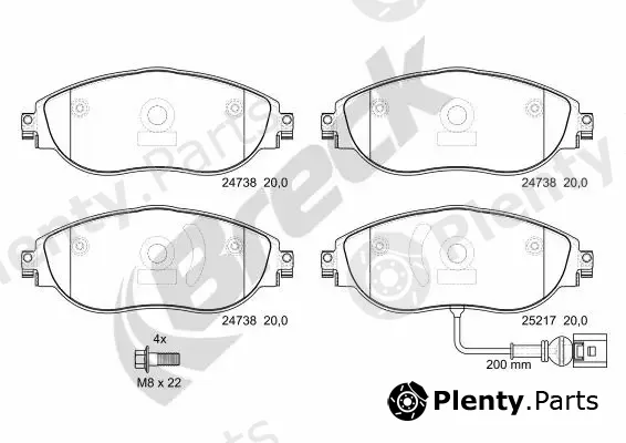 Breck 247380055110 — Brake Pad Set, disc brake