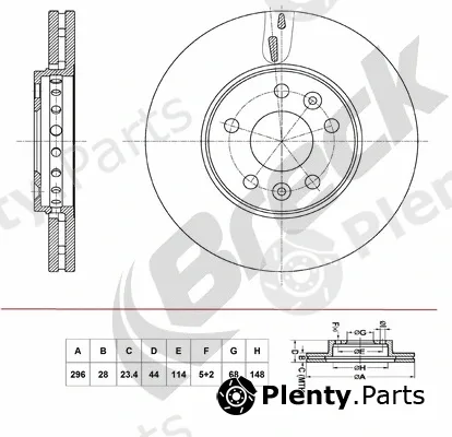 Breck BR433VA100 — Brake Disc