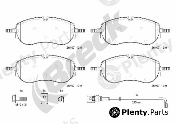 Breck 264070065100 — Brake Pad Set, disc brake