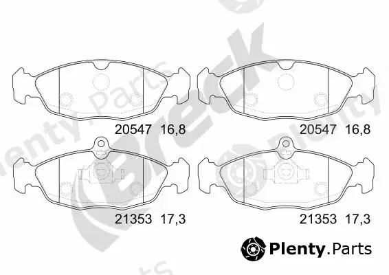 Breck 205470070200 — Brake Pad Set, disc brake