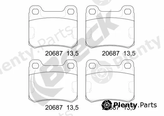 Breck 206870070400 — Brake Pad Set, disc brake