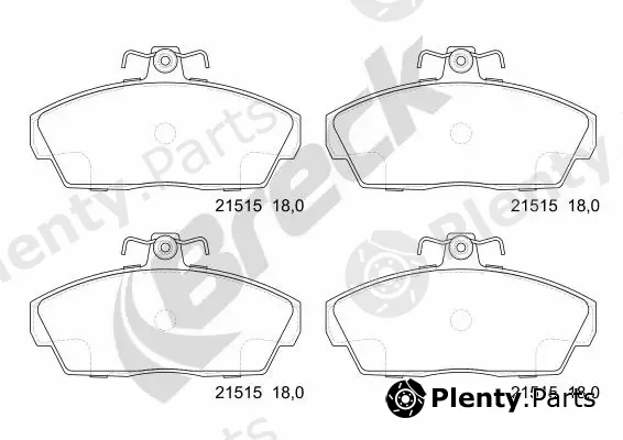 Breck 215150070210 — Brake Pad Set, disc brake