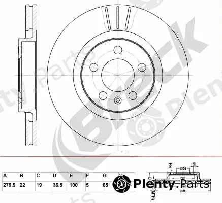 Breck BR303VA100 — Brake Disc