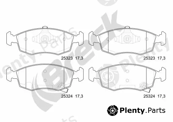 Breck 253230070210 — Brake Pad Set, disc brake