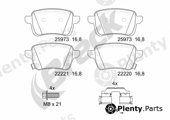 Breck 222200070400 — Brake Pad Set, disc brake