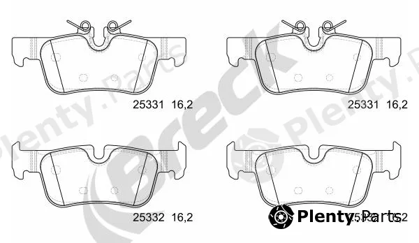 Breck 253310065100 — Brake Pad Set, disc brake