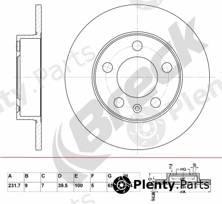 Breck BR001SA100 — Brake Disc