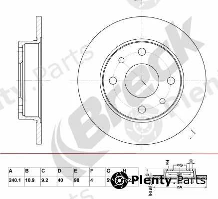 Breck BR002SA100 — Brake Disc