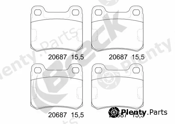 Breck 206871070400 — Brake Pad Set, disc brake