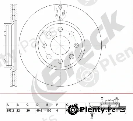 Breck BR330VA100 — Brake Disc