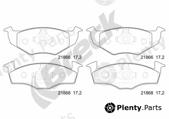 Breck 218661070200 — Brake Pad Set, disc brake