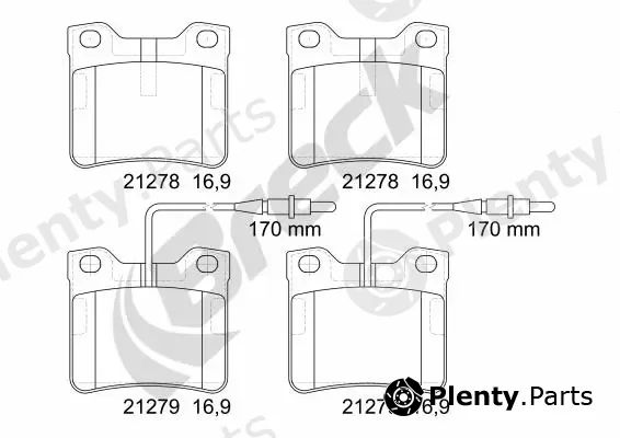 Breck 212780070110 — Brake Pad Set, disc brake