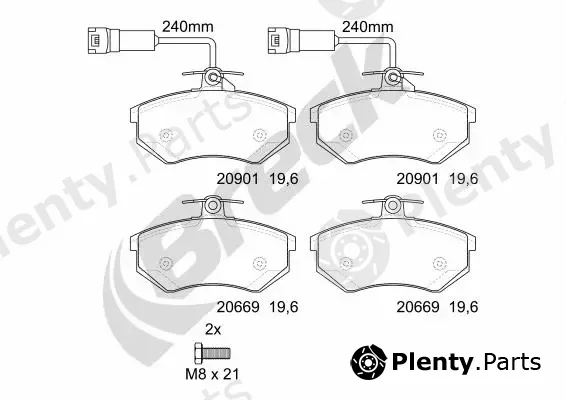 Breck 206691070110 — Brake Pad Set, disc brake