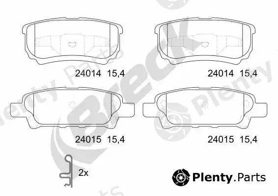 Breck 240140070210 — Brake Pad Set, disc brake