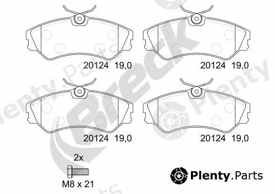 Breck 201240070100 — Brake Pad Set, disc brake