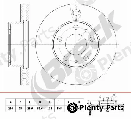 Breck BR452VA100 — Brake Disc