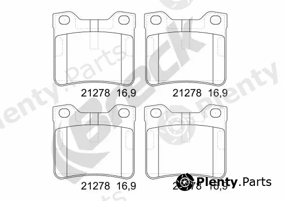Breck 212781070100 — Brake Pad Set, disc brake