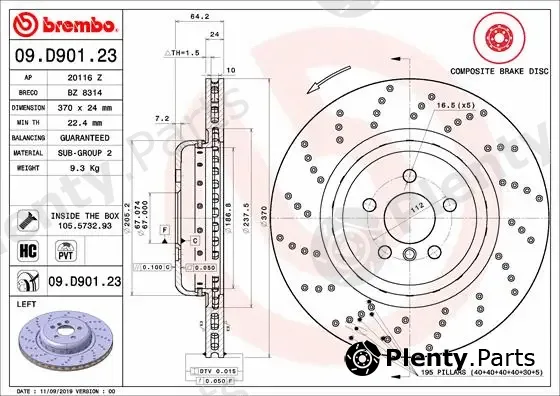 AP 20116Z — Brake Disc TWO-PIECE DISCS LINE