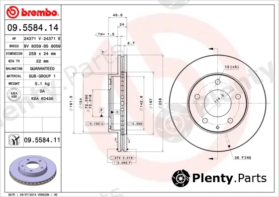 AP 24371V — Brake Disc COATED DISC LINE