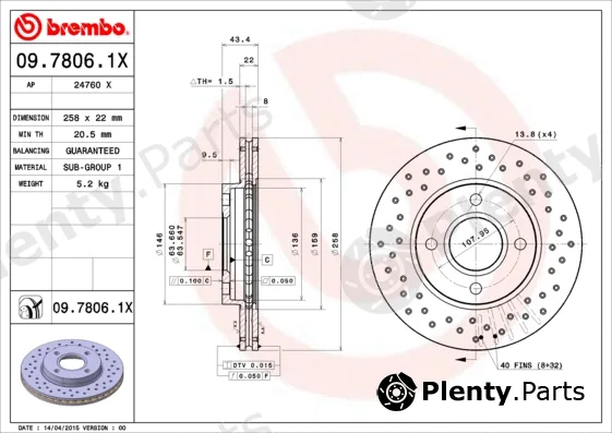 AP 24760X — Brake Disc AP XTRA LINE