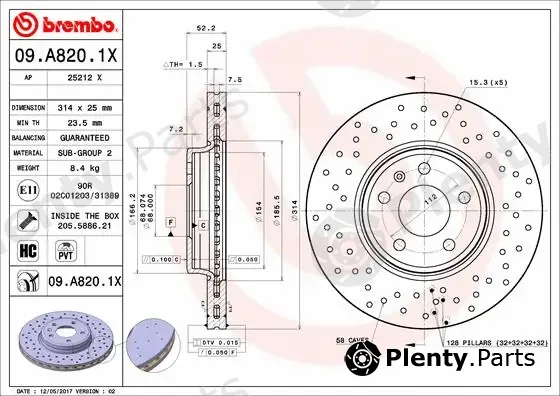 AP 25212X — Brake Disc AP XTRA LINE