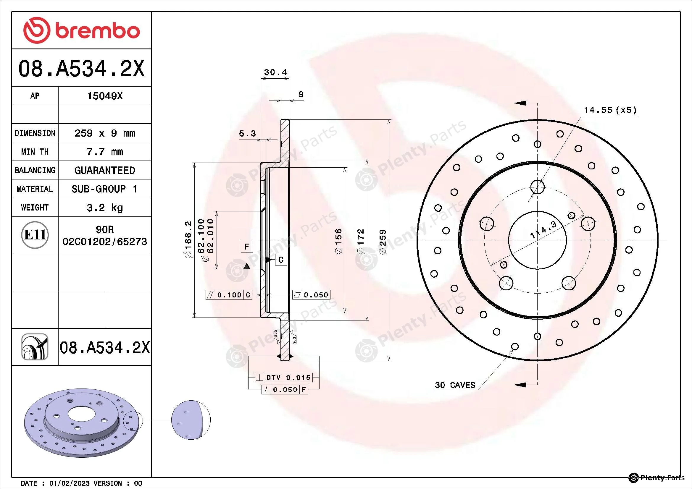 AP 15049X — Brake Disc AP XTRA LINE