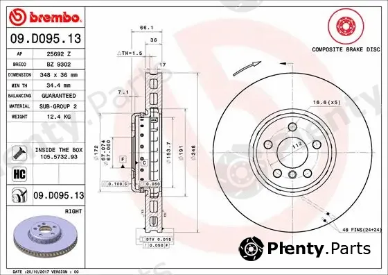 AP 25692Z — Brake Disc TWO-PIECE DISCS LINE