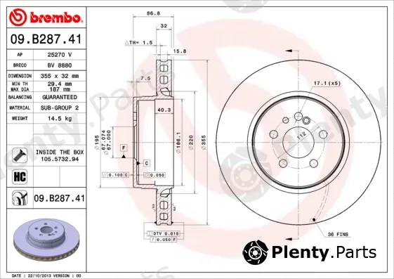 AP 25270V — Brake Disc COATED DISC LINE