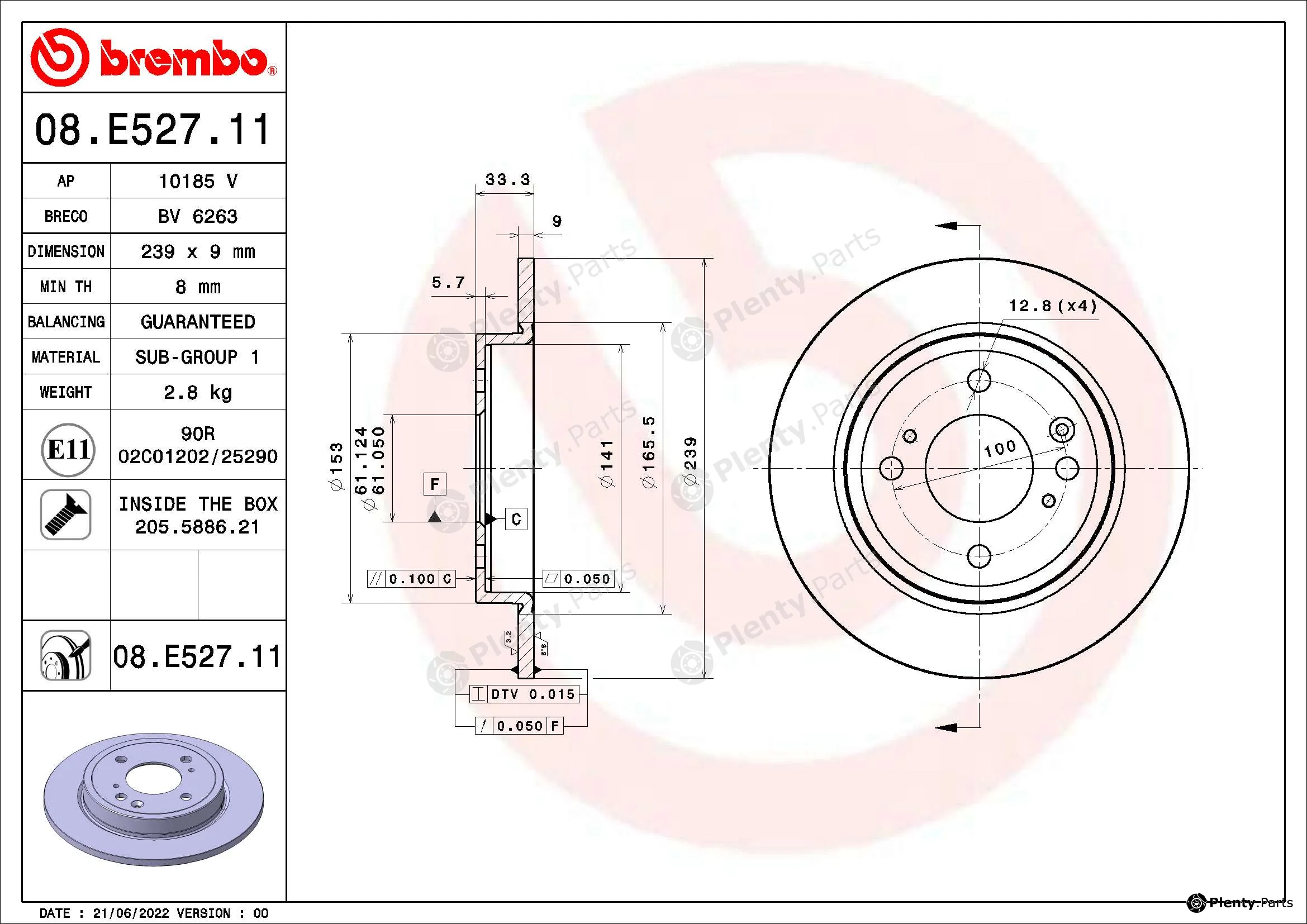 AP 20066X — Brake Disc AP XTRA LINE