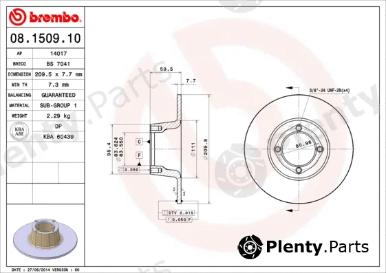 AP 14017 — Brake Disc