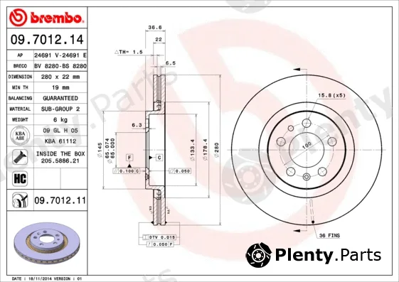 AP 24691V — Brake Disc COATED DISC LINE