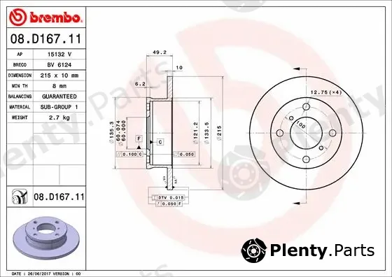AP 15132V — Brake Disc COATED DISC LINE