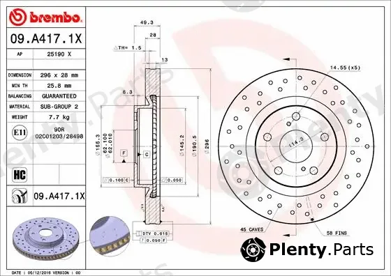 AP 25190X — Brake Disc AP XTRA LINE
