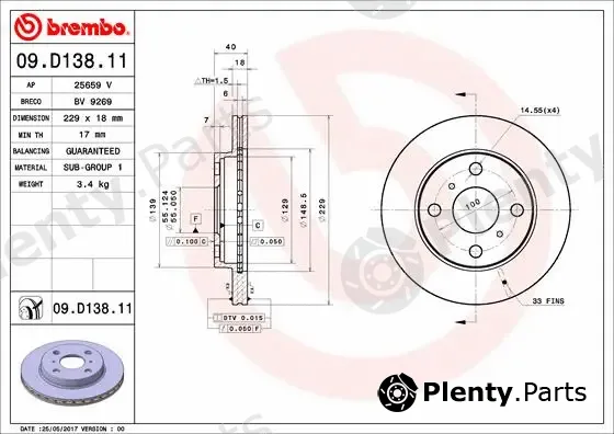 AP 25659V — Brake Disc COATED DISC LINE