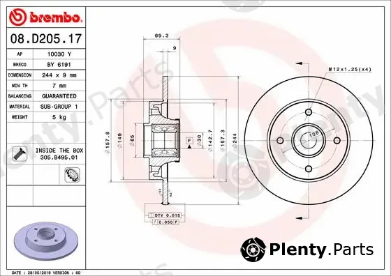 AP 10030Y — Brake Disc BEARING DISC LINE