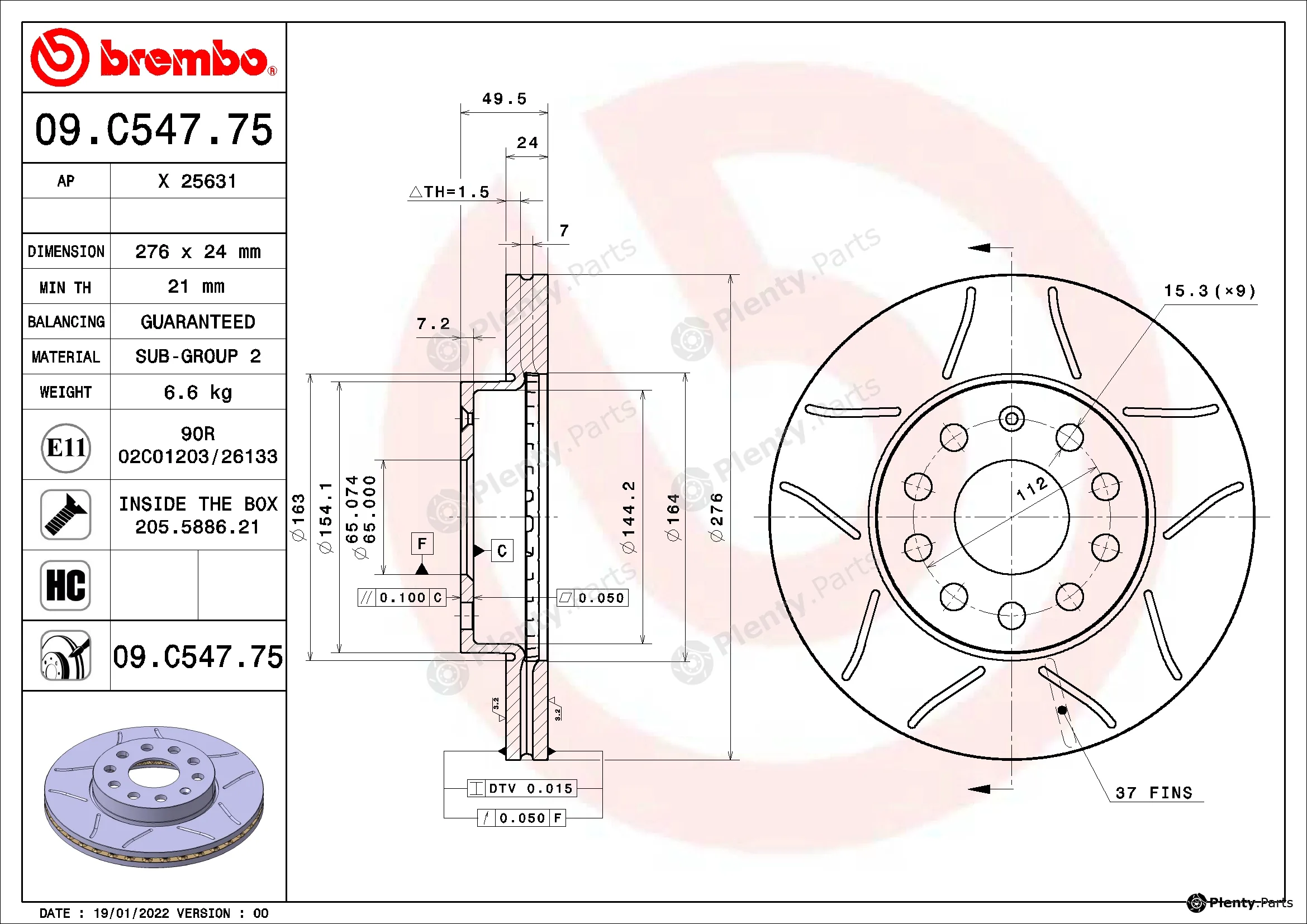 AP X25631 — Brake Disc AP XTREME LINE
