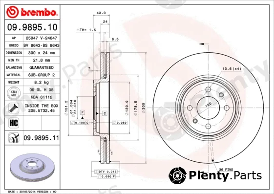 AP 25047V — Brake Disc COATED DISC LINE