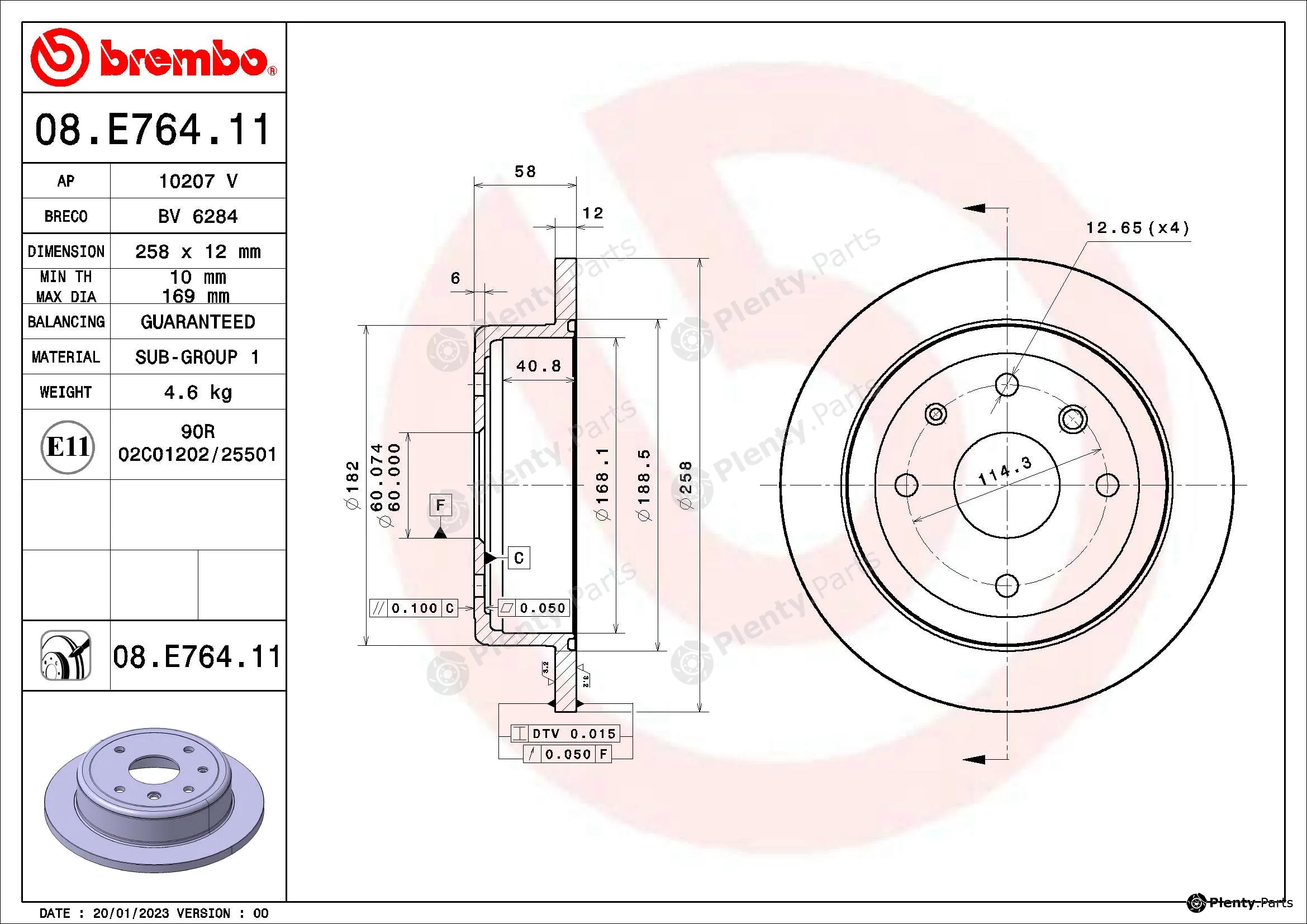 AP 10207V — Brake Disc COATED DISC LINE