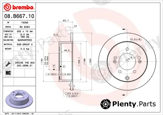AP 15092V — Brake Disc COATED DISC LINE