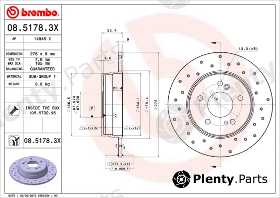 AP 14845X — Brake Disc AP XTRA LINE