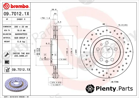 AP 24691X — Brake Disc AP XTRA LINE