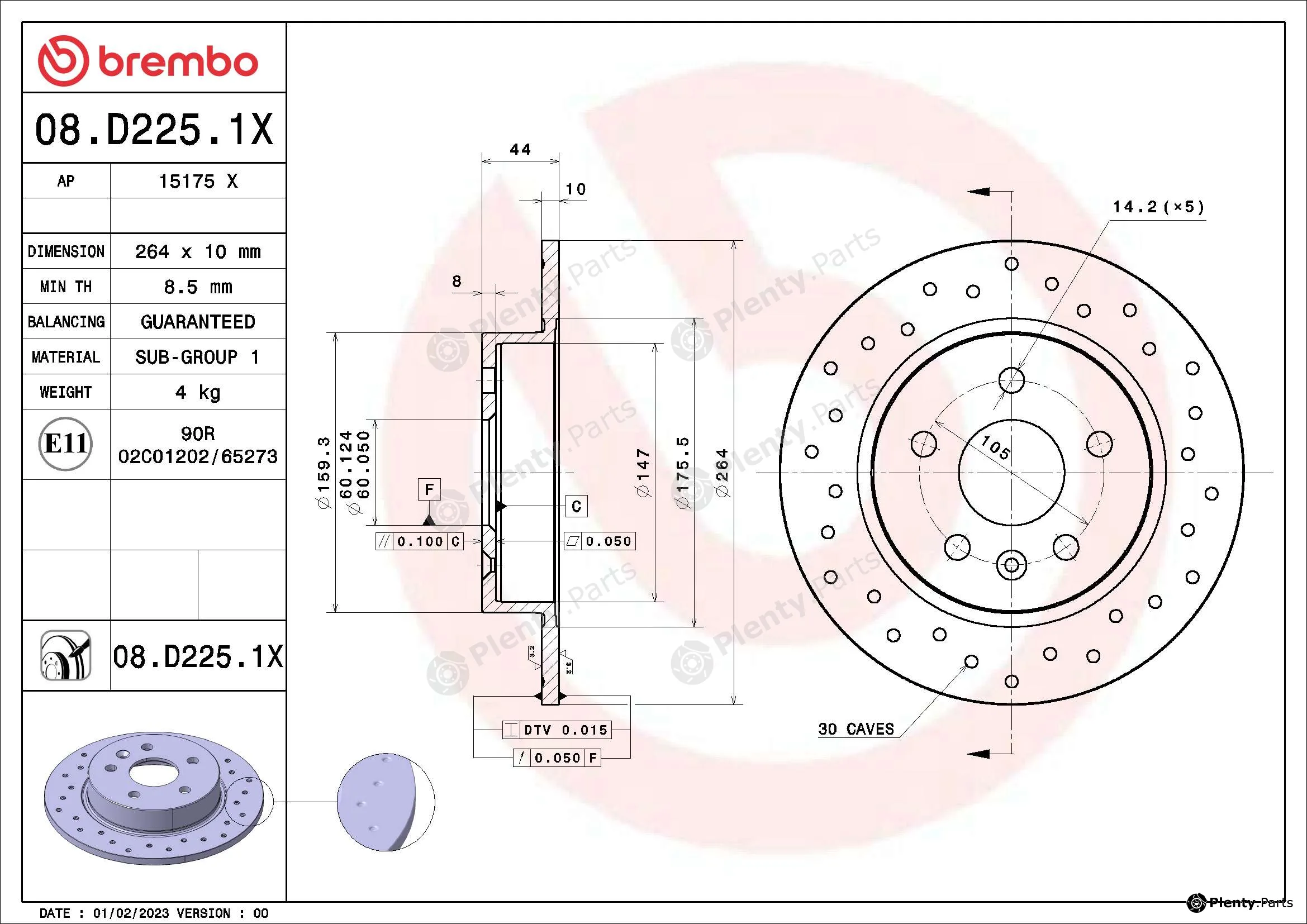 AP 15175X — Brake Disc AP XTRA LINE