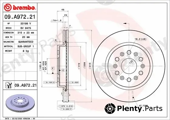 AP 20198V — Brake Disc