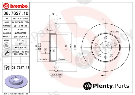 AP 15373V — Brake Disc COATED DISC LINE