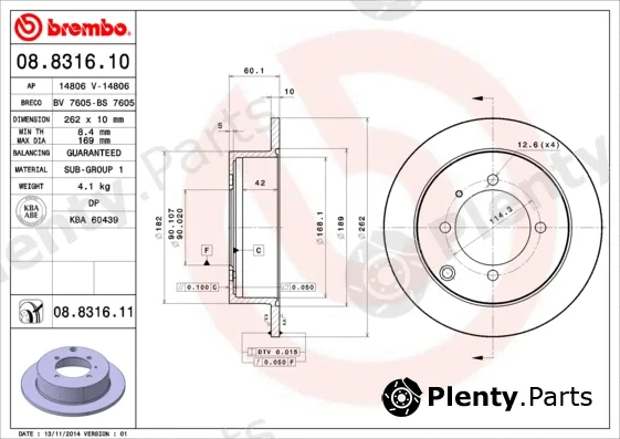 AP 14806V — Brake Disc COATED DISC LINE