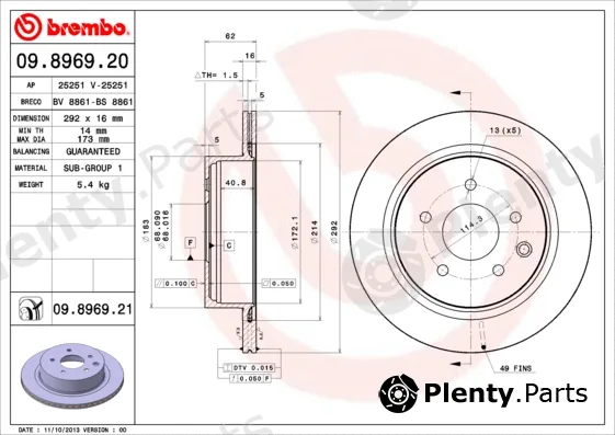 AP 25251V — Brake Disc COATED DISC LINE