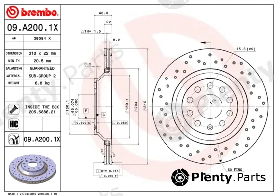 AP 25084X — Brake Disc AP XTRA LINE