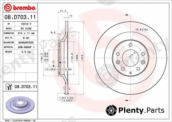 AP 10013V — Brake Disc COATED DISC LINE