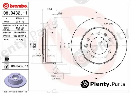 AP 10035V — Brake Disc COATED DISC LINE